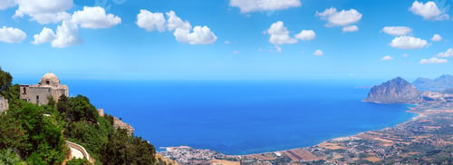 Preview: Panoramic View To Tyrrhenian Coastline With Cofano Mount And To Church Of Saint John The Baptist