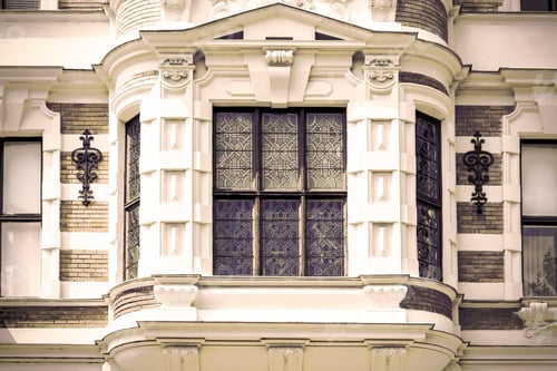 Preview: Classic Facade Of A Residential Building In The Austrian Capital Vienna. Vintage Style