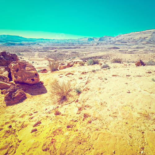 Preview: Rocky Hills Of The Negev Desert In Israel, Instagram Effect