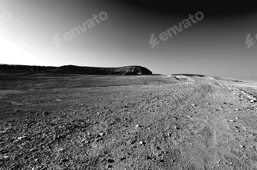 Preview: Rocky Hills Of The Negev Desert In Israel. Wind Carved Rock Formations In The Southern Israel