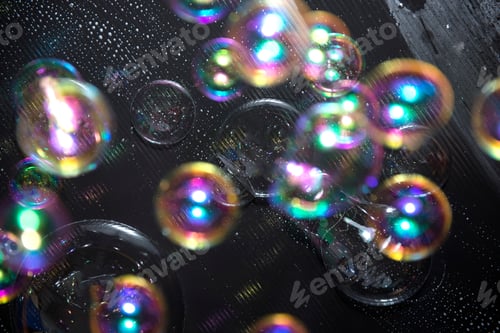Preview: Abstract Photo Of Bubbles On A Black Background
