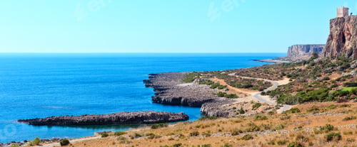 Preview: Azure Tyrrhenian Sea Picturesque Bay, Torre Isolidda And Spiaggia Di Isolidda Beach View, Macari