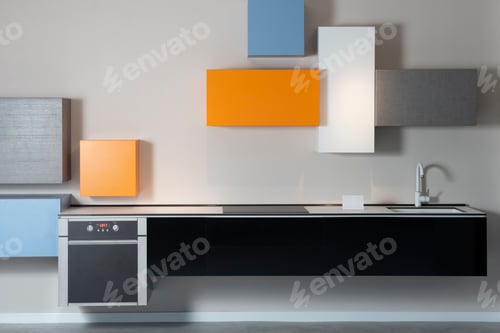 Preview: Minimalistic, Lively And Modern Kitchen In A Expensive Flat