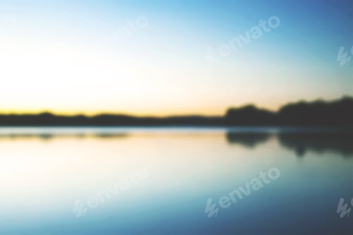 Preview: A Beautiful Scenery During Sunset From Finland In A Blurry Mode. Image Has A Field Blur Applied