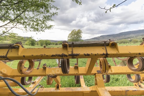 Preview: Spring Landscape In Gudar Mountains Teruel Aragon Spain Old Machine