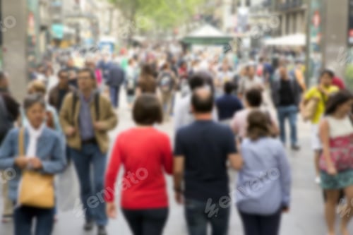Preview: People Walking In The Streets. Blur Effect Applied.