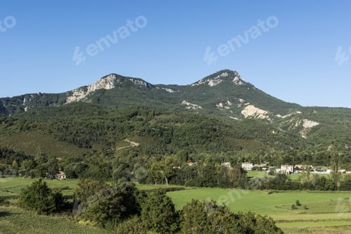 Preview: Alpine Landscape Of Alpes-De-Haute-Provence Department In Southeastern France. Neighborhoods Of A