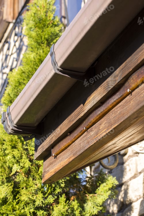 Preview: Gutter At The Edge Of The Roof