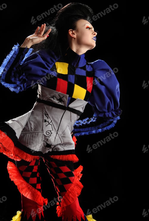 Vista previa: Model Photography Girls In Costumes Harlequin