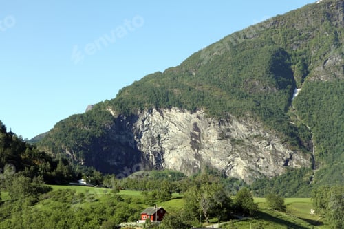 Preview: Landscape Next To Flam, From Flamsbana Train Sognefjord Aurland,Norway.