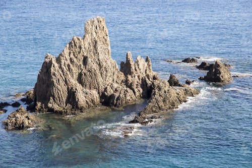 Preview: Volcanic Coast Near Cabo De Gata Lighthose Almeria Andalusia Spain