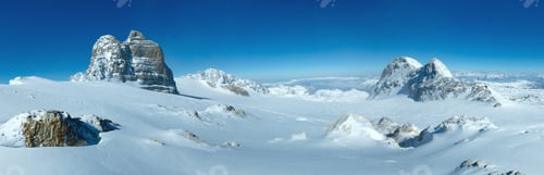 Preview: Winter Hazy View From Dachstein Mountain Massif Top (Austria).