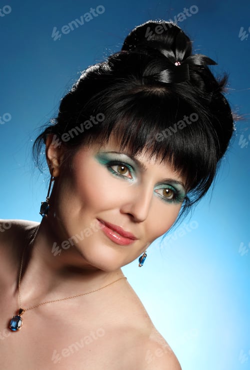 Preview: Portrait Of Beautiful Girl With Necklace