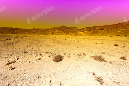Preview: Raging Colors Of The Rocky Hills Of The Negev Desert In Israel. Breathtaking Landscape And Nature