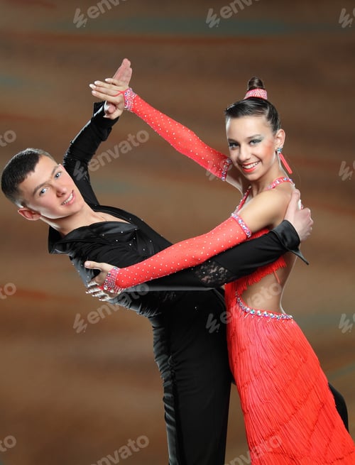 Preview: Beautiful Couple In The Active Ballroom Dance