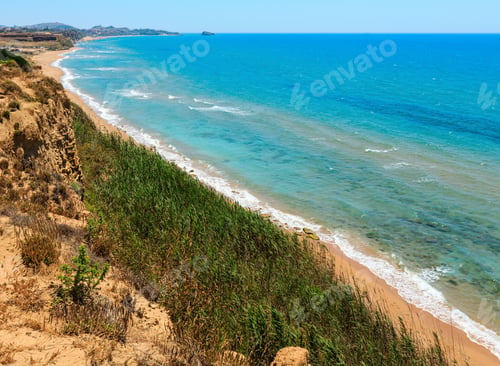 Preview: Paradise Sea Bay With Azure Water And Beach View From Coastline , Torre Di Gaffe, Agrigento