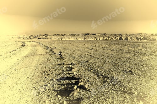 Preview: Rocky Hills Of The Negev Desert In Israel, Stylized Photo