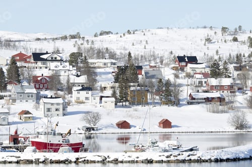 Preview: Winter Landscape Of The Norwegain Sea Near Tromso North Of Norway