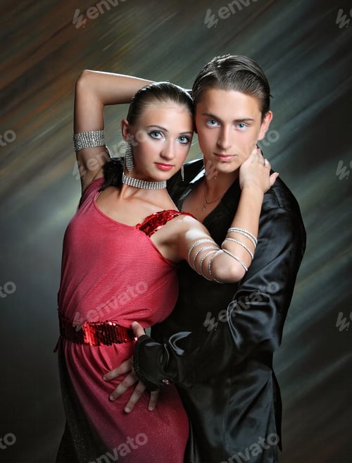 Preview: Beautiful Couple In The Active Ballroom Dance