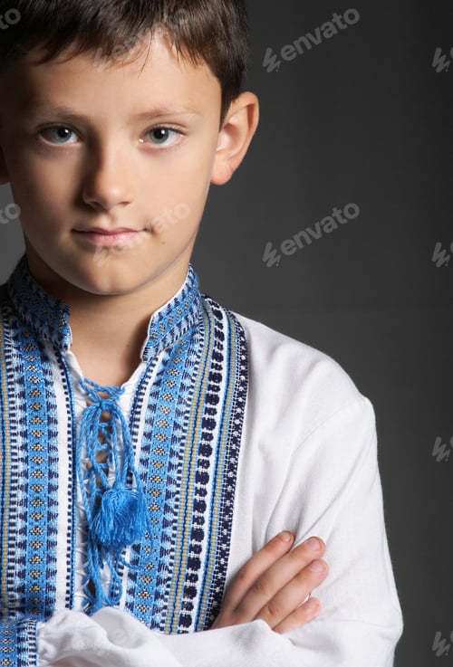 Preview: Boy In The Ukrainian Embroidered Shirt