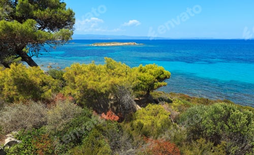 Preview: Aegean Sea Coast Landscape, View Near Karidi Beach (Chalkidiki, Greece).