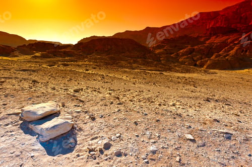 Preview: Colorful Rocky Hills Of The Negev Desert In Israel. Breathtaking Landscape And Nature Of The Middle