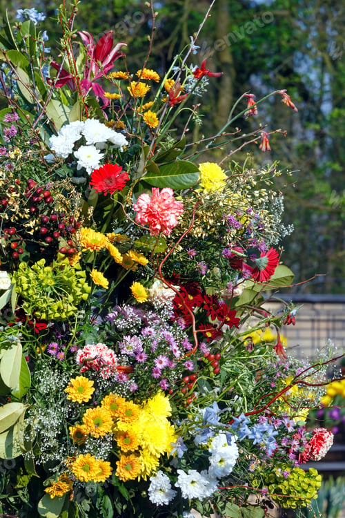 Preview: Big Multicolor Wonderful Flowers Bouquet On Spring Park