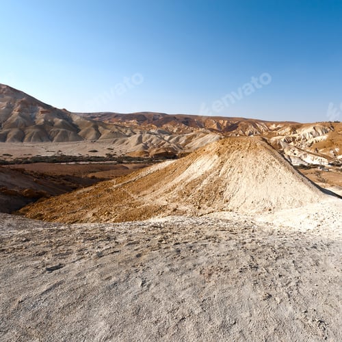 Preview: Rocky Hills Of The Negev Desert In Israel. Breathtaking Landscape Of The Desert Rock Formations In