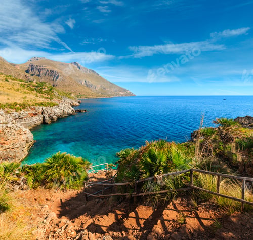 Preview: Paradise Sea Bay With Azure Water And Beach View From Coastline Trail Of Zingaro Nature Reserve