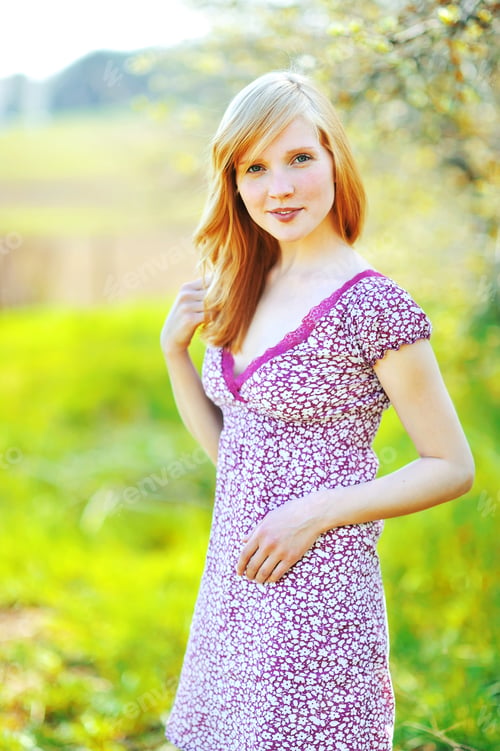 Preview: Portrait Of A Beautiful Blonde In The Spring