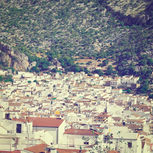 Preview: Bird'S Eye View On The White Spanish City Of Ubrique, Instagram Effect