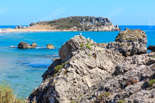 Preview: Paradise Sea Beach Cala Paradiso And Cala Del Re Near Rocca Di San Nicola, Agrigento, Sicily, Italy