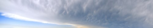 Preview: Fluffy Clouds In Evening Overcast Sky View. Climate, Environment And Weather Concept Sky Background.