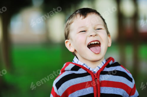 Preview: Portrait Of Emotionally Kid - Outdoor