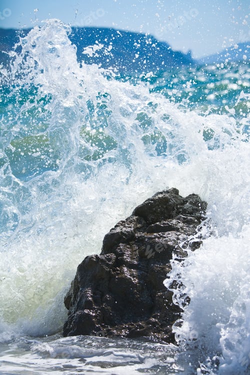 Preview: Sea Surf Wave Closeup Break On Stone (Crimea, Ukraine)