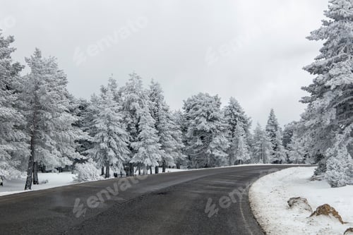 Preview: Frozen Landscape Valdelinares Mountains In Winter Teruel Aragon Spain