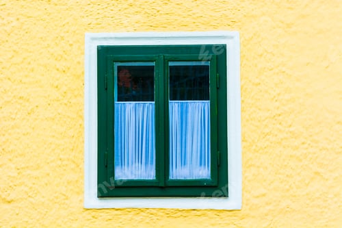 Preview: Typical Windows Of A House In A Small Town In Austria. Home In The Austrian City Of Gmunden In A