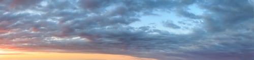 Preview: Summer Evening Cloudy Sunset Sky With Sunshine Background