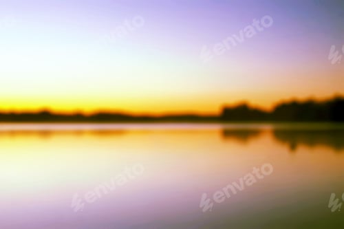 Preview: A Beautiful Scenery During Sunset From Finland In A Blurry Mode. Image Has A Field Blur Applied