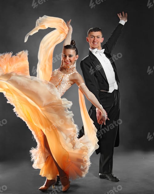 Preview: Beautiful Couple In The Active Ballroom Dance