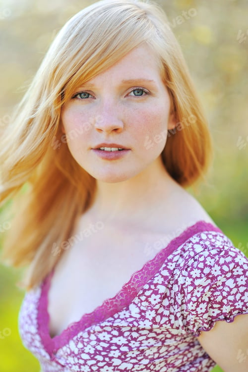 Preview: Sensual Portrait Of A Spring Woman, Beautiful Face