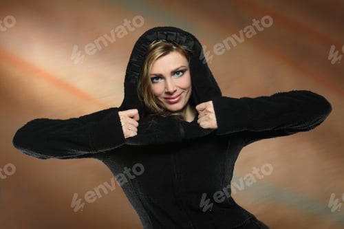 Preview: Portrait Of A Beautiful Girl In The Active Dance