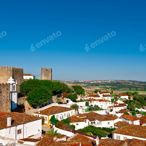 Preview: View To Historic Center City Of Obidos, Portugal