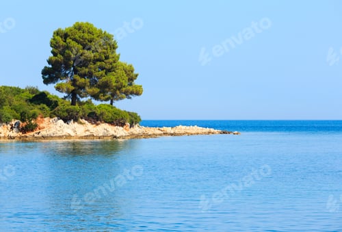 Preview: Summer Morning Sea Coast View From Paradise Beach (Ksamil, Albania).