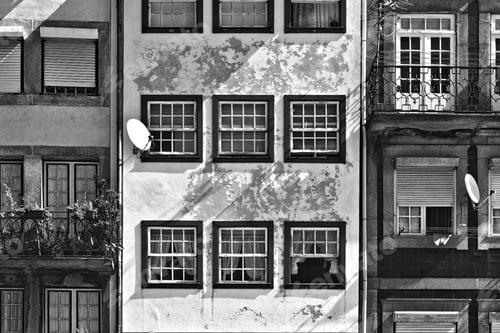 Preview: Facade Of The Portuguese House In The City Of Porto, Stylized Photo