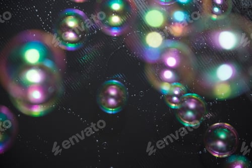 Preview: Abstract Photo Of Bubbles On A Black Background