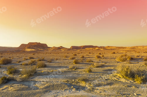 Preview: Colorful Rocky Hills Of The Negev Desert In Israel. Breathtaking Landscape And Nature Of The Middle