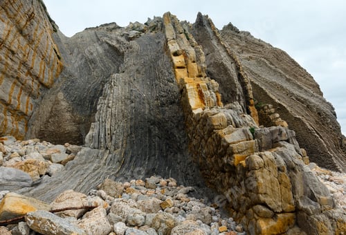 Preview: Detail Of Rock On Portio Beach In Pielagos, Cantabria, Spain.