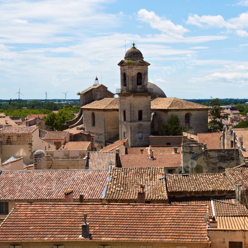 Preview: Bird'S Eye View On The Roofs Of The City Of Beaucaire