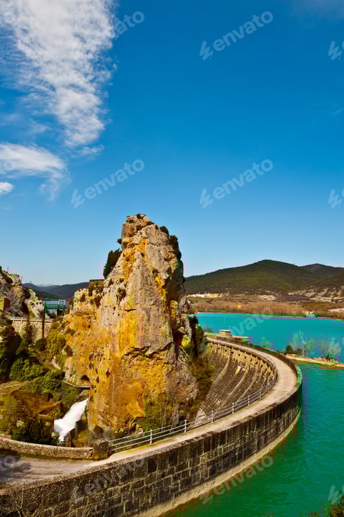 Preview: The Concrete Dam On The River Aragon, Spain